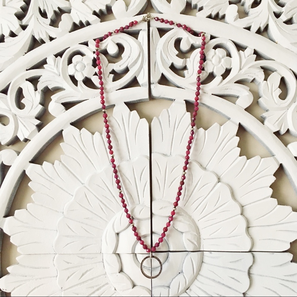 Purple beaded necklace